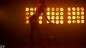 Sensual Pole Dance Strip Tease: Clothes Ripped Off Shaved Pussy?