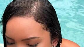 Hot Japanese Outdoor Pool Fuck With Cum Inside