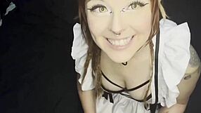 Cat Maid Sloppy Blowjob Action.