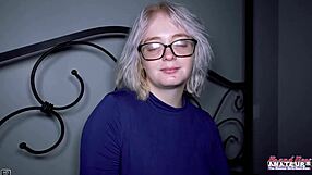 Busty blonde annie archer in shaved pov scene with tight ass and hairless body