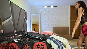 lil timy discovers her stepmom's toy and uses it in missionary position