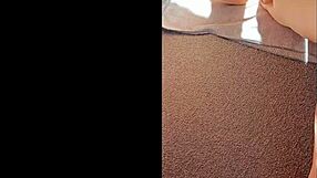 maturemons zooms in on her big clit and wet shaved pussy lips up close