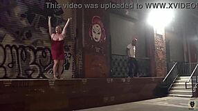 Cameron Skye bends over for a blowbang with big cocks, getting hornier as Rome Major fucks her outdoor.