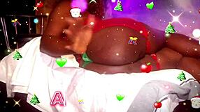 Pov sex - 18 y old slut has threesome at christmas party in lingerie with bodybuilder shaking big ass