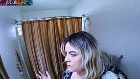 curvy pregnant blonde milf takes creampie from stepson in missionary and doggystyle pov