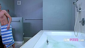 Stepmom surprise leads to soaking and stroking