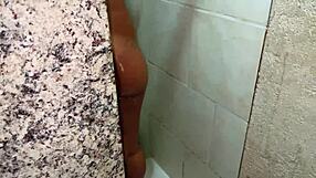 the neighbor bathing shaving and i entered to join her intimately