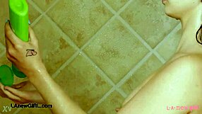 Hot teen 18+ blonde takes intense shower in photoshoot