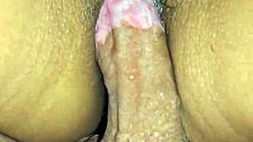 Latina housewife gets cum covered up close