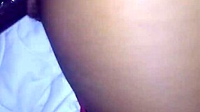 Sexy ebony ass gets bent over in doggystyle by monster cock