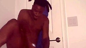 Slim petite 18+ enjoys bathing in shower with partner