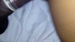 Sexy ebony ass gets bent over in doggystyle by monster cock