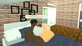 Roblox Whore Throat Fucked by Big Black Cock