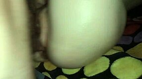 Husband Lubricates Wife's Wet Pussy for Rough Penetration