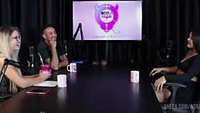 Compilados da Val Mineirinha no Bora Cast com Bruna Carlos Watch on Sheer Red