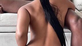 The amateur couple seems to be having fun together