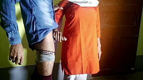 this schoolgirl got fucked by security guard for exam paper, big tits bouncing