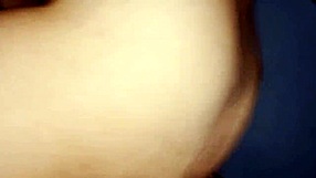 Amateur big-ass woman begs for dick and pussy filling with milk