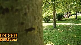 Tiffany Tatum Gobbling Dick in Outdoor POV