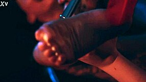 Mistress tickles feet dominantly