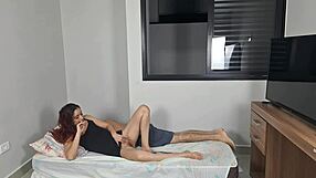 Motoboy MASTURBATES watching COUPLE FUCK from OPEN WINDOW