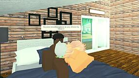 Roblox Whore Throat Fucked by Big Black Cock