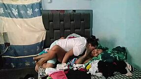 living like pigs, this amateur couple addicted to lesbian massage and muff diving