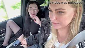 teaching her to drive but we end up in the back seat outdoors