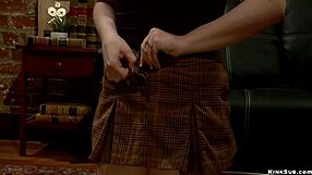 redhead teen gets her big ass whipped in domination