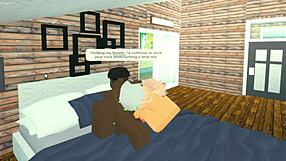 Roblox Whore Throat Fucked by Big Black Cock