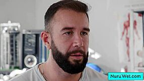 blondie teen masseuse anna claire clouds prepares her client for a wet nuru massage