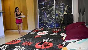 lil timy discovers her stepmom's toy and uses it in missionary position