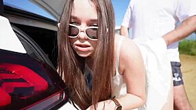 Teen feels emotional rush from rough creampie sex with stranger on first date in public