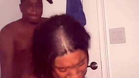 Slim petite 18+ enjoys bathing in shower with partner