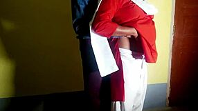 this schoolgirl got fucked by security guard for exam paper, big tits bouncing