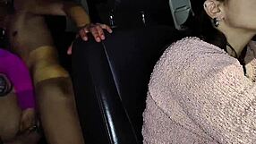 Stepmom Approaches Stepson In Car And Begs For Fuck While Sister Drives