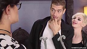 Stepmom gets bound and rides big cock for teen's boyfriend in bondage fantasy