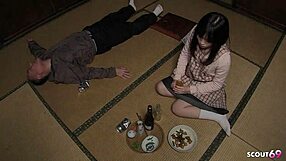 Old men seduce teen for blowjob