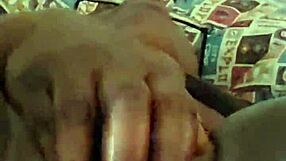 Ebony MILF uses toys to please her big ass.