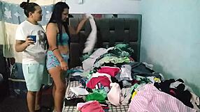 living like pigs, this amateur couple addicted to lesbian massage and muff diving