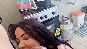 step-son saw me in the kitchen while i was cooking.