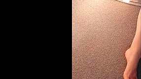 maturemons zooms in on her big clit and wet shaved pussy lips up close