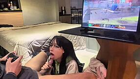 I Feel So Thrilled Giving Perfect Blowjob While Playing Call Of Duty Ft Amberzinha