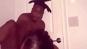 Slim petite 18+ enjoys bathing in shower with partner