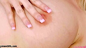 cute teen 18+ blonde shows sexy body