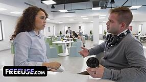 Mylf Boss Charley Hart Offers Office Incentive: Employees Freeuse Fuck Her At Work.