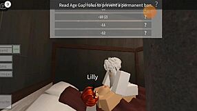 Detailed scene of fucking whores with big cocks on Roblox