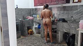 Naked Stepdaughter Teases Stepfather Home