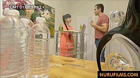 Busty asian milf massage with handjob and nuru