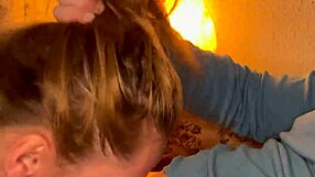 Closeup wet sloppy facefuck delivers best blowjob ever